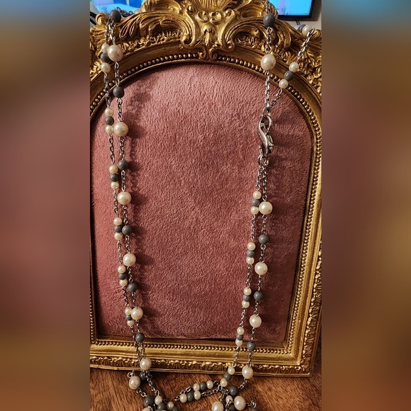 Lia Sophia Layered Pearl Necklace - Picture 3 of 3